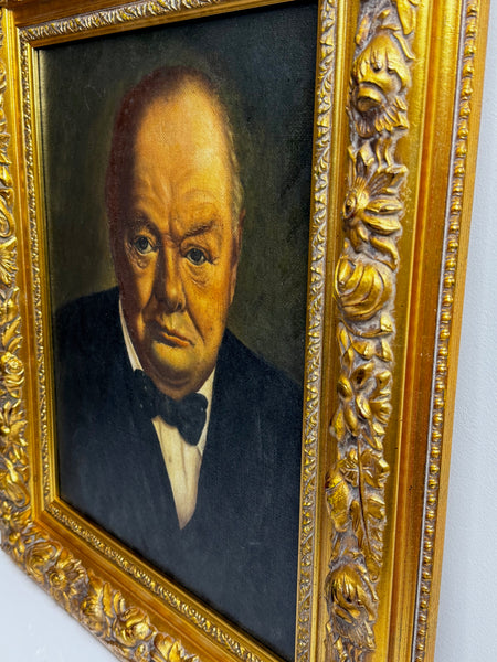 Oil Painting Winston Churchill Follower John Archibald Alexander Berrie C1940