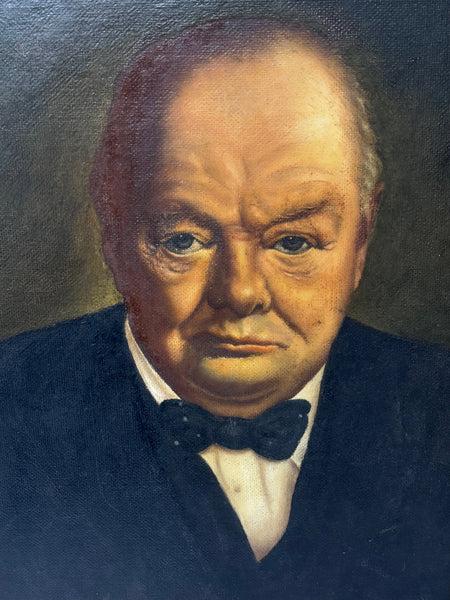 Oil Painting Winston Churchill Follower John Archibald Alexander Berrie C1940