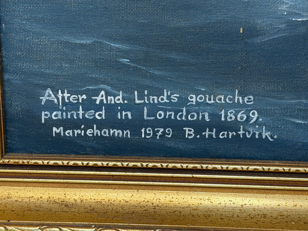 “Britannia of Åland Under Full Sail” — Capt. August Ekblom Baltic Trading Barque Ship Painting