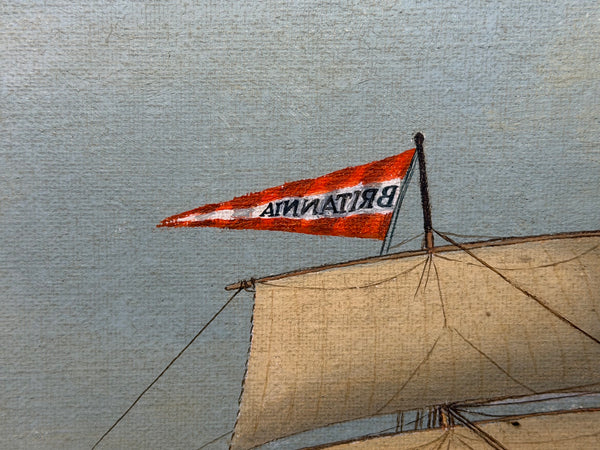 “Britannia of Åland Under Full Sail” — Capt. August Ekblom Baltic Trading Barque Ship Painting