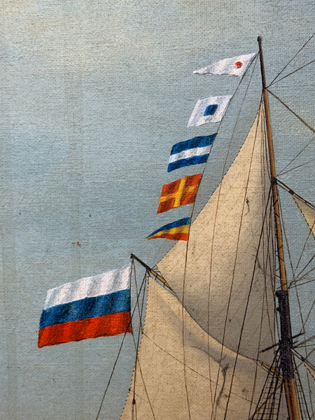 “Britannia of Åland Under Full Sail” — Capt. August Ekblom Baltic Trading Barque Ship Painting