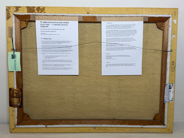 “Britannia of Åland Under Full Sail” — Capt. August Ekblom Baltic Trading Barque Ship Painting