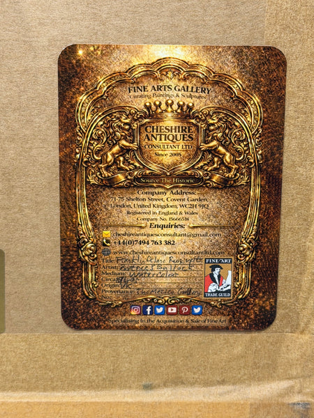 Franklin D. Roosevelt (FDR) Portrait Watercolour, Signed Beatrice S. Bullock, WWII Era, Inscribed Verso