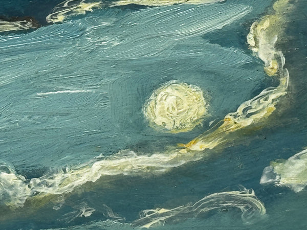 Scottish Painting🌙 Moonlight Over Loch Ness – Urquhart Castle in Nocturne