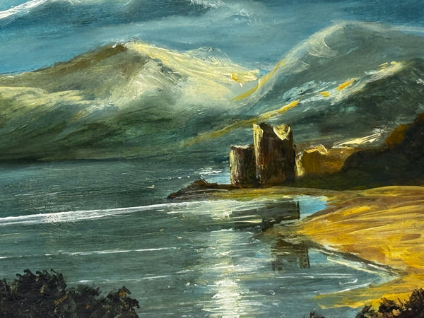 Scottish Painting🌙 Moonlight Over Loch Ness – Urquhart Castle in Nocturne