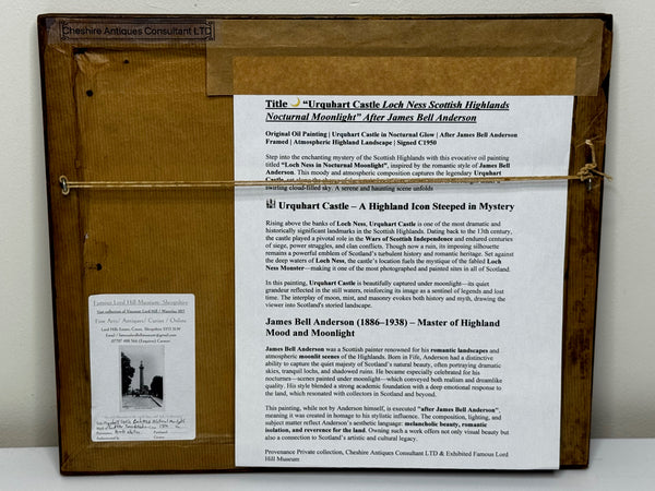 Scottish Painting🌙 Moonlight Over Loch Ness – Urquhart Castle in Nocturne