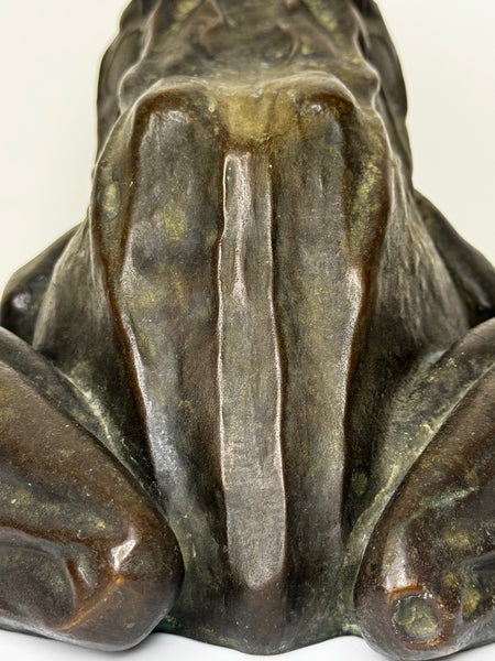 🐸 Antique Bronze Frog Fountain Spout Garden Sculpture After Raffaello Romanelli