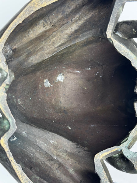 🐸 Antique Bronze Frog Fountain Spout Garden Sculpture After Raffaello Romanelli