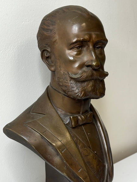 French President Bust Sculpture Marie François Sadi Carnot By Adolphe Jean Lavergne