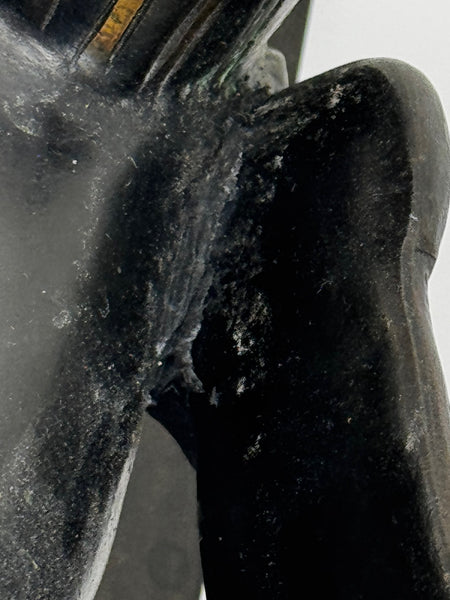 🏛️ Neoclassical Grand Tour Bronze Sphinx – c.1820 Italy – Black Marble Base – 1.8kg