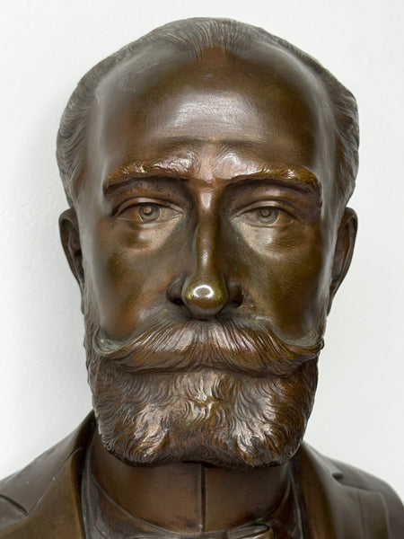 French President Bust Sculpture Marie François Sadi Carnot By Adolphe Jean Lavergne