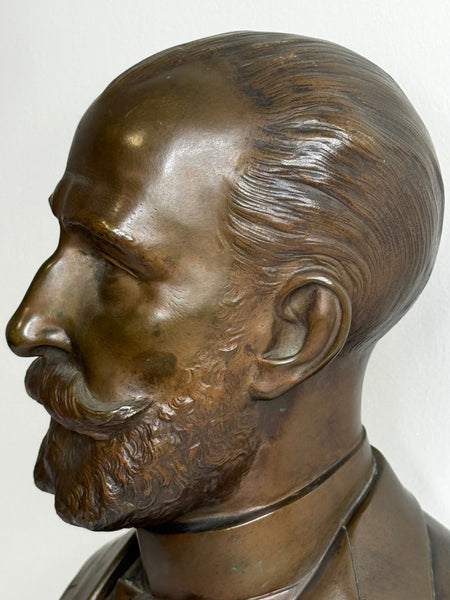 French President Bust Sculpture Marie François Sadi Carnot By Adolphe Jean Lavergne