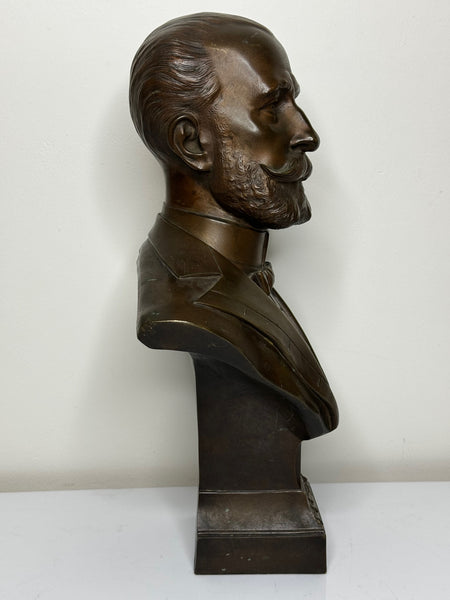 French President Bust Sculpture Marie François Sadi Carnot By Adolphe Jean Lavergne