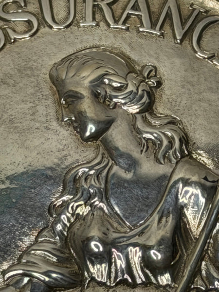 Georgian Sterling Silver Britannia Plaque for the London Assurance Corporation C1801