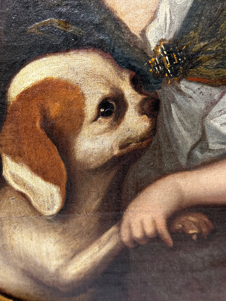 A Gentle Companionship — Portrait of a Boy and His King Charles Spaniel, c.1680