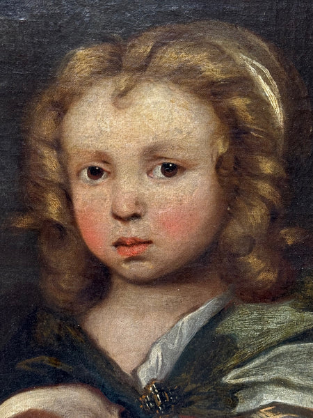 A Gentle Companionship — Portrait of a Boy and His King Charles Spaniel, c.1680