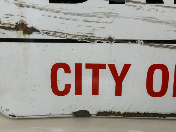 Lord Hill’s Bridge W2 – Original City of Westminster Enamel Street Sign Sir Misha Black Design c1967