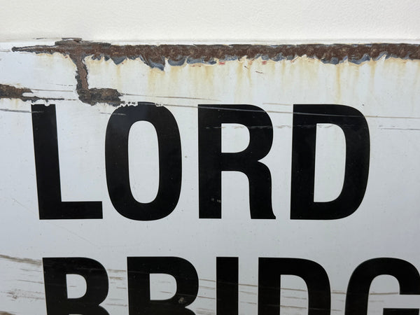 Lord Hill’s Bridge W2 – Original City of Westminster Enamel Street Sign Sir Misha Black Design c1967