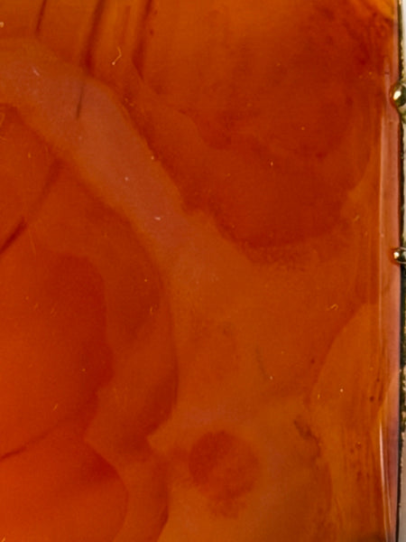 Rare Georgian Square Carnelian Agate Brooch 9ct Gold