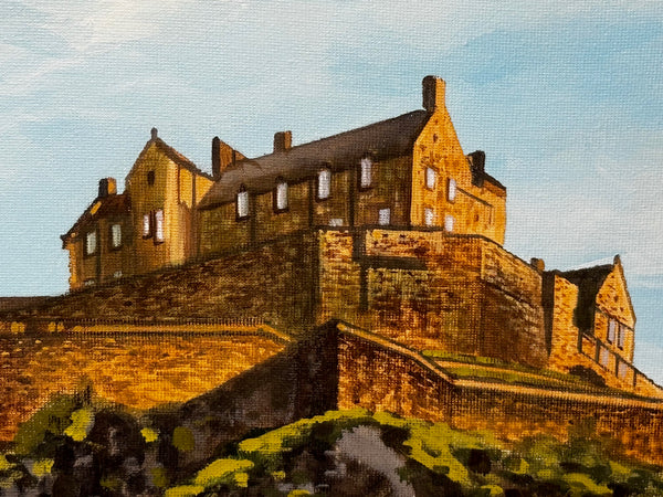 Scottish Jewel of Edinburgh at Dawn: Castle & Ross Fountain Painting