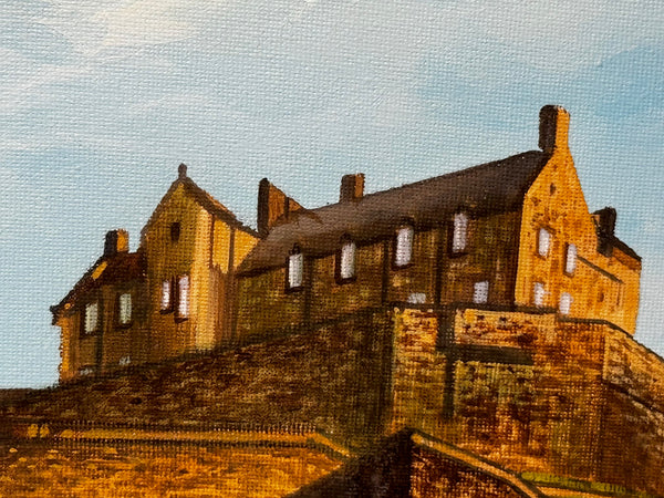 Scottish Jewel of Edinburgh at Dawn: Castle & Ross Fountain Painting