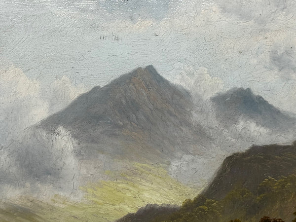 🌄 First Light over Ben Lawers: Highland Cattle Beside Loch Tay By Tom Seymour Oil on Canvas C1880