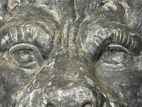 Georgian Lead Regal Lion Garden Fountain Crown Finial Sculpture