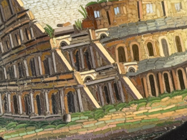 Italian Grand Tour Micromosaic Gold Brooch Colosseum Rome Circa 1870
