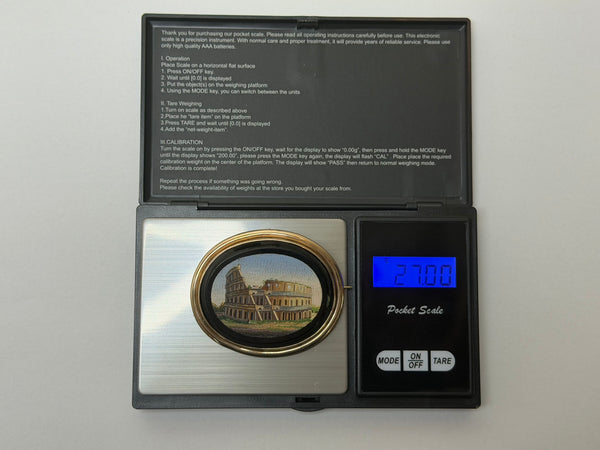Italian Grand Tour Micromosaic Gold Brooch Colosseum Rome Circa 1870