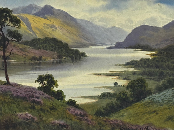🌄 “Thirlmere with Helvellyn, Lake District” – Watercolour by Edward Horace Thompson, c. 1925