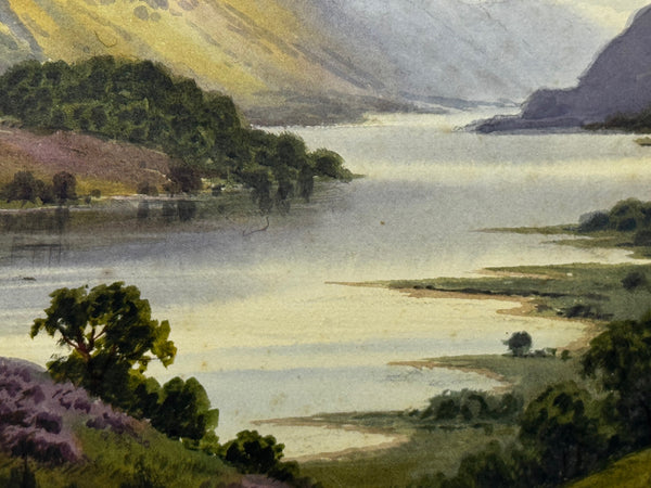🌄 “Thirlmere with Helvellyn, Lake District” – Watercolour by Edward Horace Thompson, c. 1925