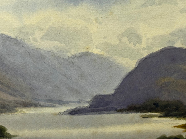 🌄 “Thirlmere with Helvellyn, Lake District” – Watercolour by Edward Horace Thompson, c. 1925