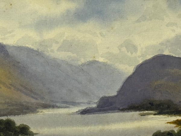 🌄 “Thirlmere with Helvellyn, Lake District” – Watercolour by Edward Horace Thompson, c. 1925