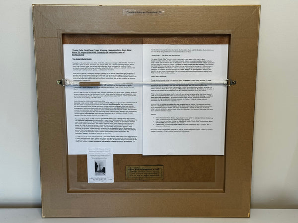 🎨 Edwardian Painting Champion  Pretty Polly Prize-Winning Grey Mare Horse with Groom Hertfordshire County Show 1908 by John Edwin Noble