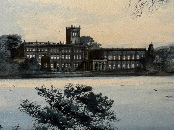 Historic Painting C1912 The Vanished Palace: Trentham Hall, Staffordshire Seat Duke of Sutherland