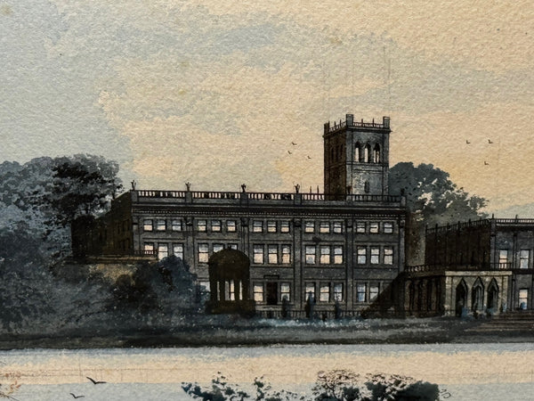 Historic Painting C1912 The Vanished Palace: Trentham Hall, Staffordshire Seat Duke of Sutherland