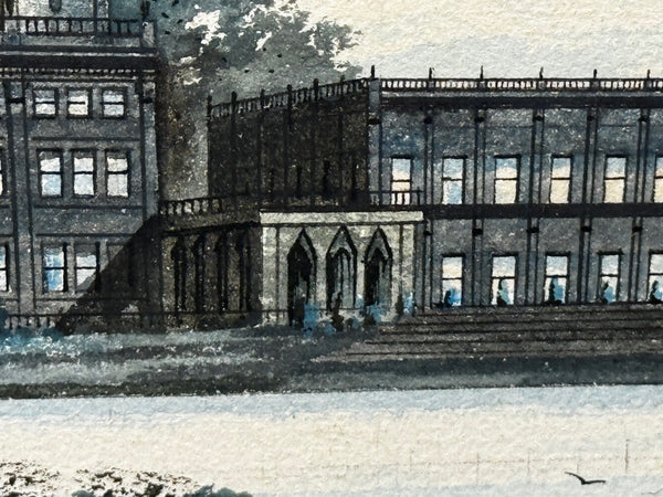 Historic Painting C1912 The Vanished Palace: Trentham Hall, Staffordshire Seat Duke of Sutherland