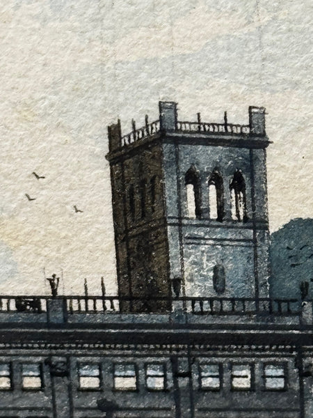 Historic Painting C1912 The Vanished Palace: Trentham Hall, Staffordshire Seat Duke of Sutherland