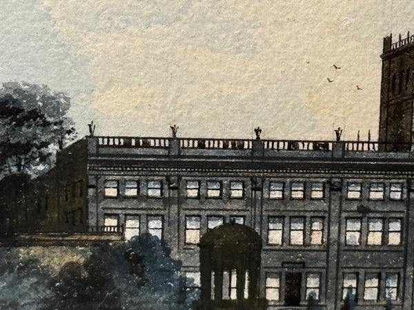 Historic Painting C1912 The Vanished Palace: Trentham Hall, Staffordshire Seat Duke of Sutherland