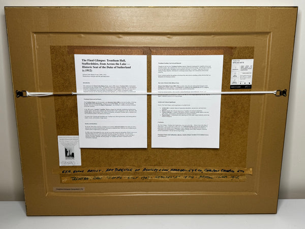 Historic Painting C1912 The Vanished Palace: Trentham Hall, Staffordshire Seat Duke of Sutherland