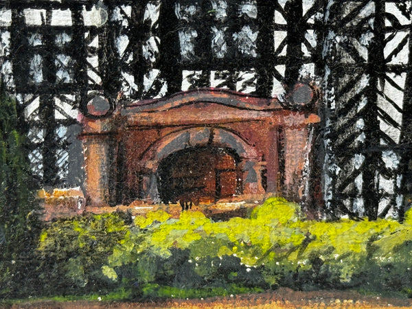 Oil Painting Historic Speke Hall Tudor Manor After Thomas Allom