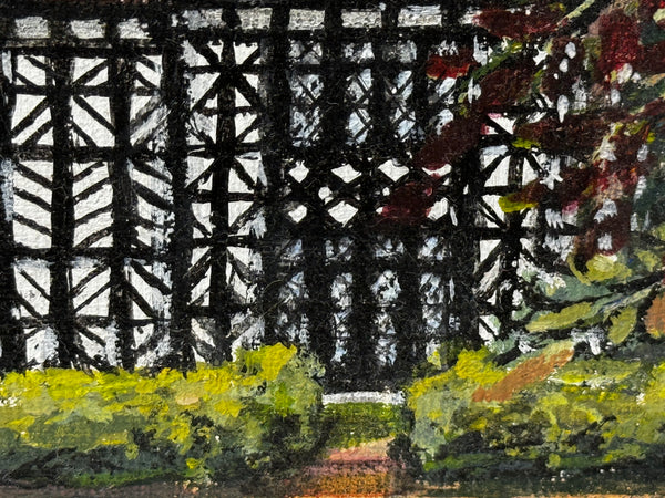 Oil Painting Historic Speke Hall Tudor Manor After Thomas Allom