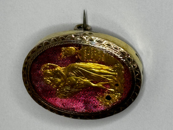 Neoclassical 14ct Gold French 18th Century Jewel Cupid and Psyche Brooch, c.1760