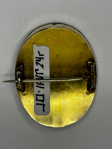 Neoclassical 14ct Gold French 18th Century Jewel Cupid and Psyche Brooch, c.1760