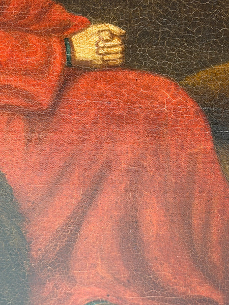 19th Century Oil Painting Daniel in the Lions' Den