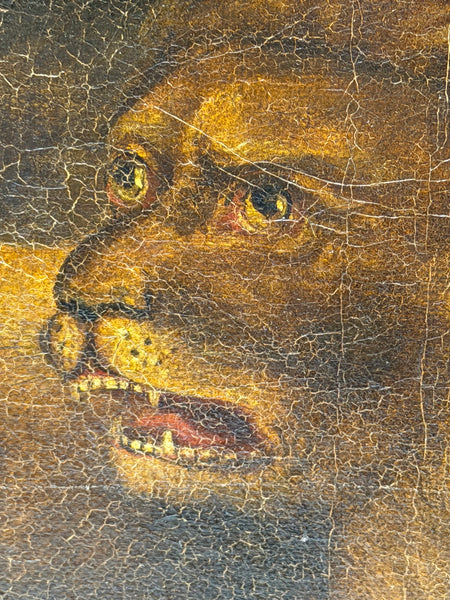 19th Century Oil Painting Daniel in the Lions' Den