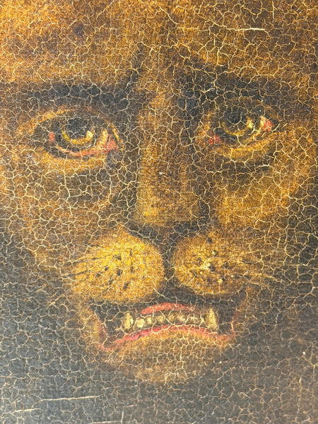 19th Century Oil Painting Daniel in the Lions' Den