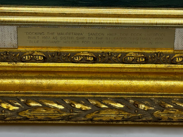 Historic Marine Painting 🚢 Docking RMS Mauretania In Liverpool 1907