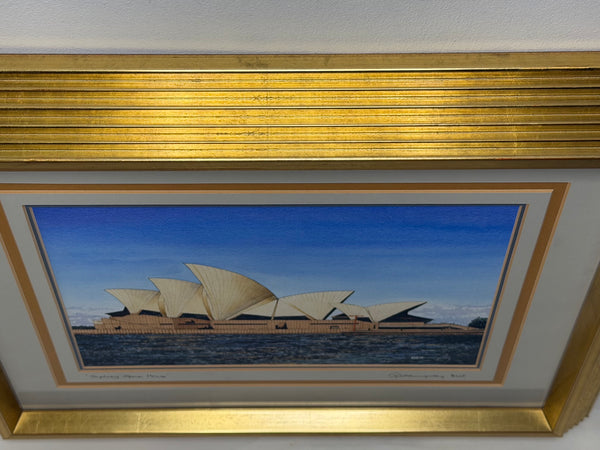 Painting Of Sydney Opera House Sydney Harbour by G. Douglas Hemingway Circa 1977