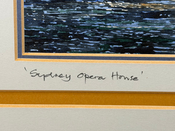 Painting Of Sydney Opera House Sydney Harbour by G. Douglas Hemingway Circa 1977